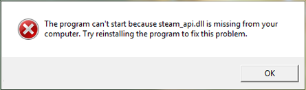Что делаеть, если на компьютере отсутствует steam_api.dll