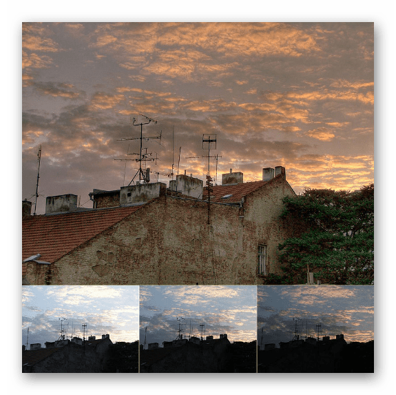 Фрагмент фото в HDR-режиме полученный в результате наложения трёх изображений