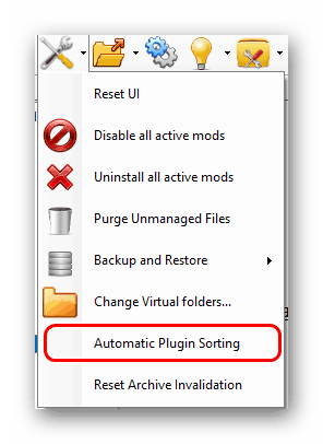 Сортировка плагинов в Nexus Mod Manager