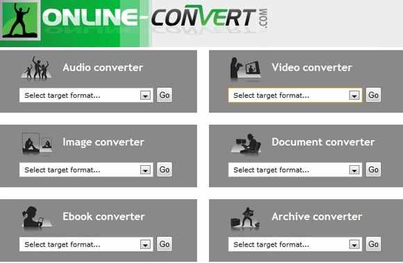Экран сервиса Online Convert 