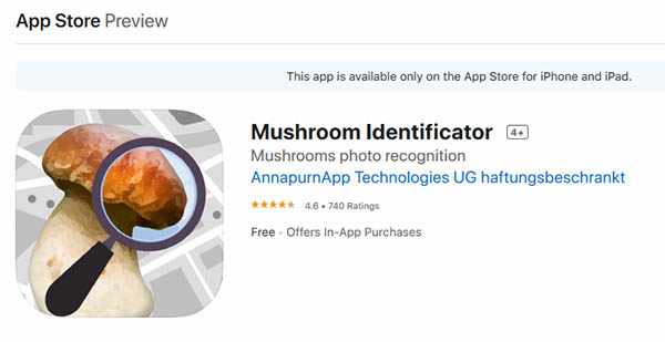 Приложение Mushroom Identificator