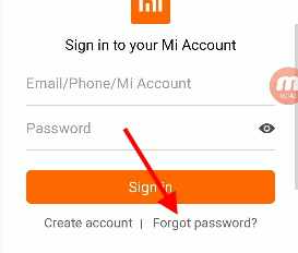Опция Forgot Password