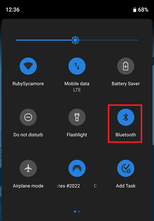 Значок активации Bluetooth