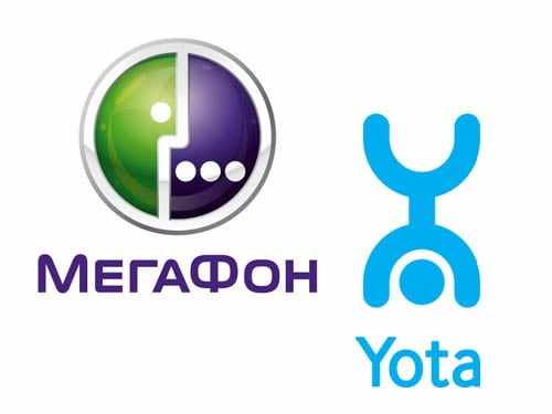 Картинка логотипов Yota и Мегафон