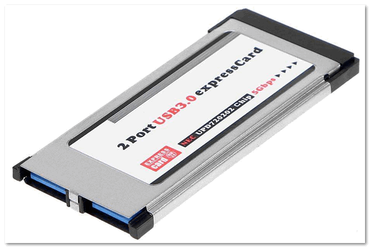 2 Port USB 3.0 Express Card Express Card 34mm NEC UPD720202 Hidden Adapter