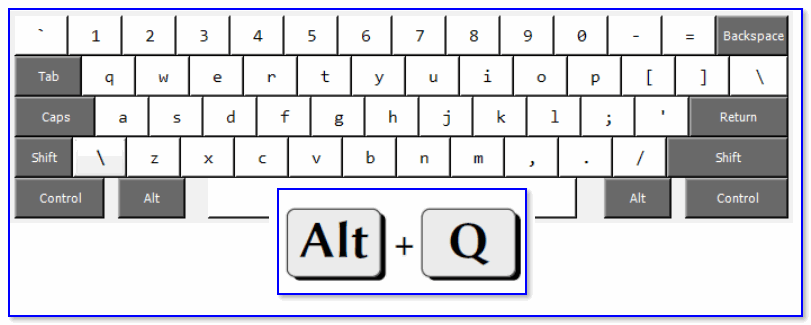 ALT+Q / клавиатура