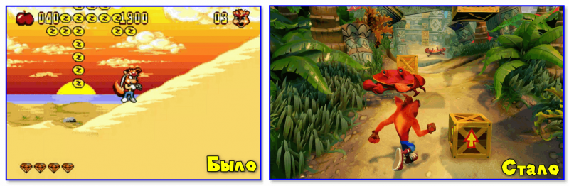 Crash Bandicoot n. Sane Trilogy (справа)