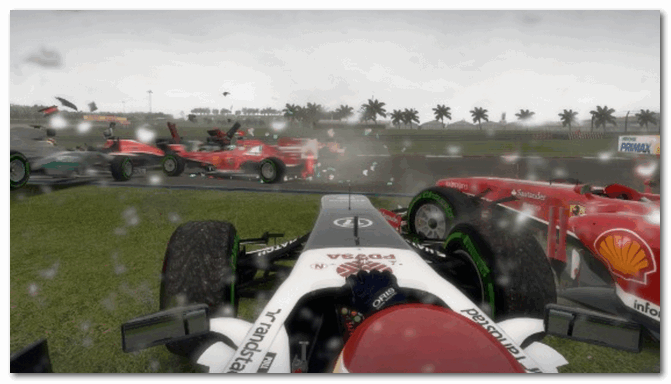 F1 2013 - легкий занос на трассе...