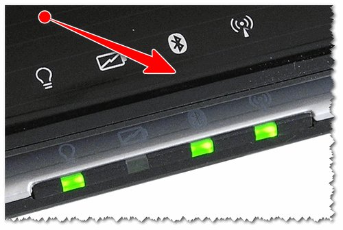 Индикаторы работы жесткого диска, Wi-Fi, Bluetooth на корпусе ноутбука
