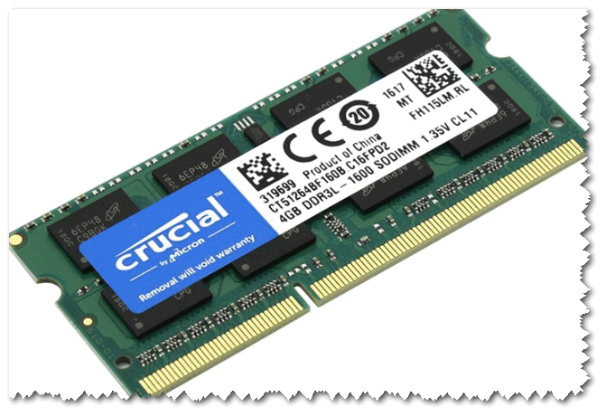 Как выглядит планка памяти 4GB DDR3L 1600 SODIMM