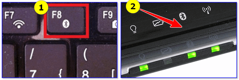 Кнопки и индикаторы на корпусе ноутбука