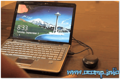 Мышь для проверки подключена к ноутбуку