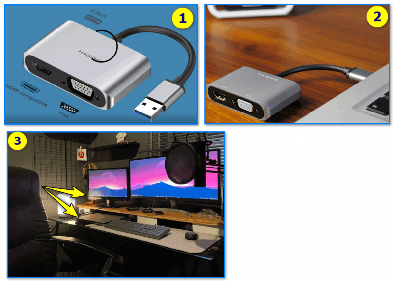 Переходник с USB - на HDMI