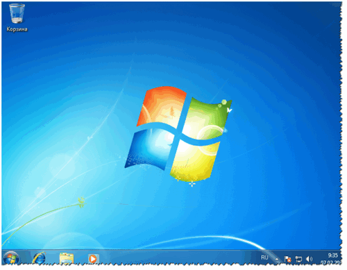 Рабочий стол с Windows 7