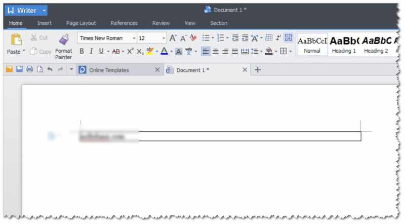 Writer - текстовый редактор в Kingsoft Office Suite