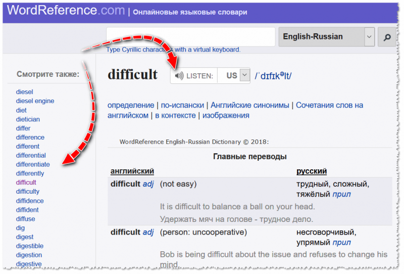 wordreference.com - перевод, похожие слова, синонимы и пр.