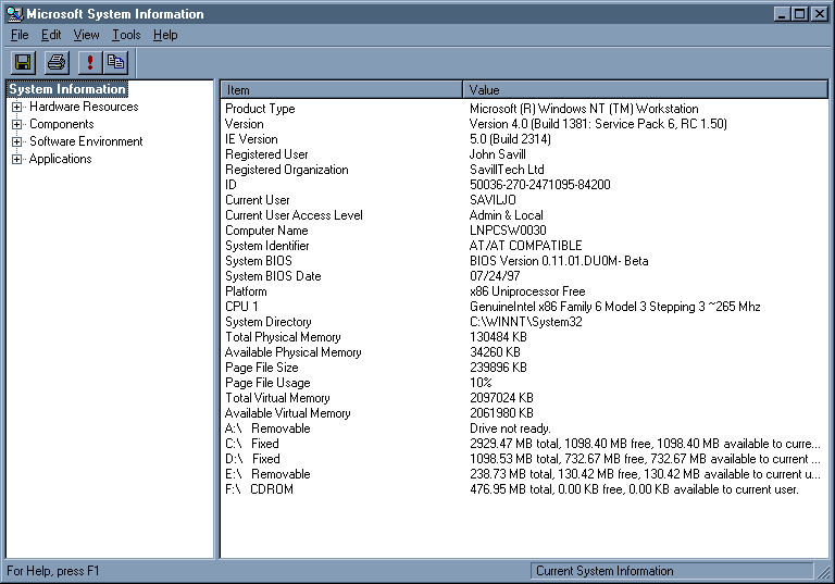 Информацию по текущей версии вашего BIOS можно получить при помощи команды msinfo32 (в ОС Windows)