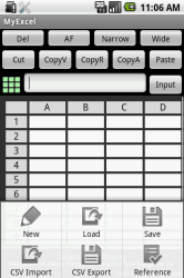 MyExcel - аналог Excel, который можно использовать на Android-платформах