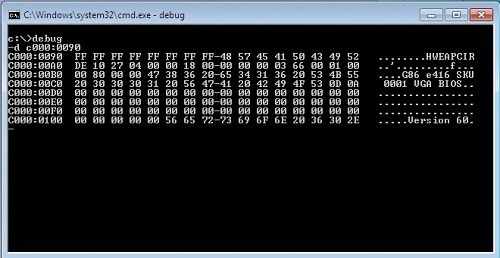 Консольное приложение debug.exe позволит сбросить настройки БИОС прямо при работе в 32-разрядной ОС Windows