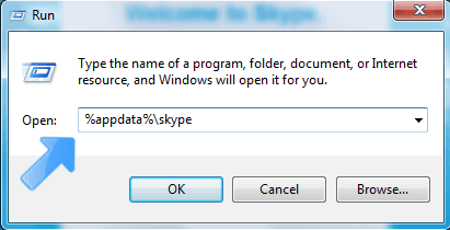 Переходим в папку с временными файлами skype